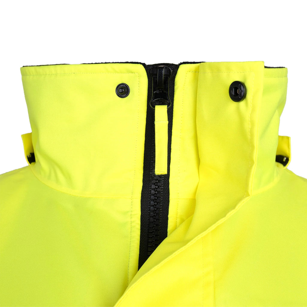 Hi-Vis Safety Jacket with Removable Hood, Yellow, XL E95147