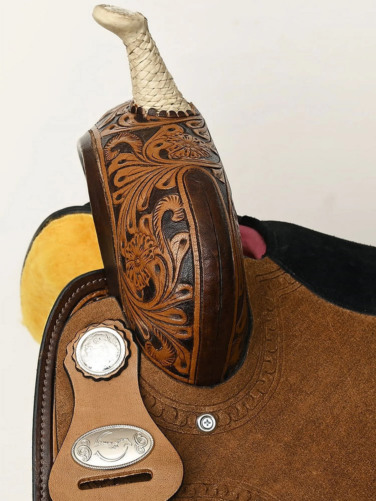 Dark Brown Leather Saddle Set with Reins A130