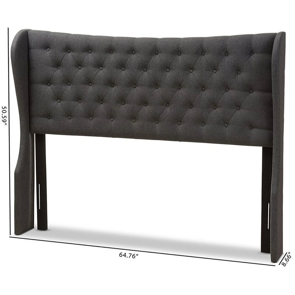 Queen Winged Panel Headboard in Dark Gray X116840