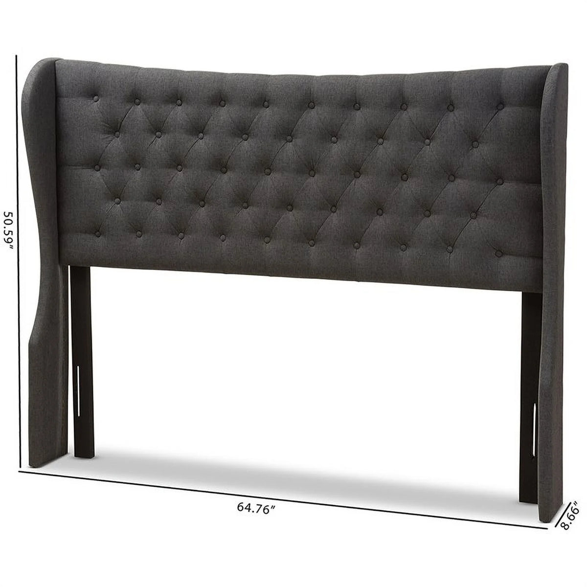 Queen Winged Panel Headboard in Dark Gray X116840