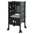 Wooden Folding Toddler Kitchen Step Stool, Black P8614