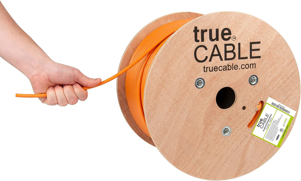 1000ft Yellow 23AWG Solid Bare Copper Bulk Ethernet Cable E9632