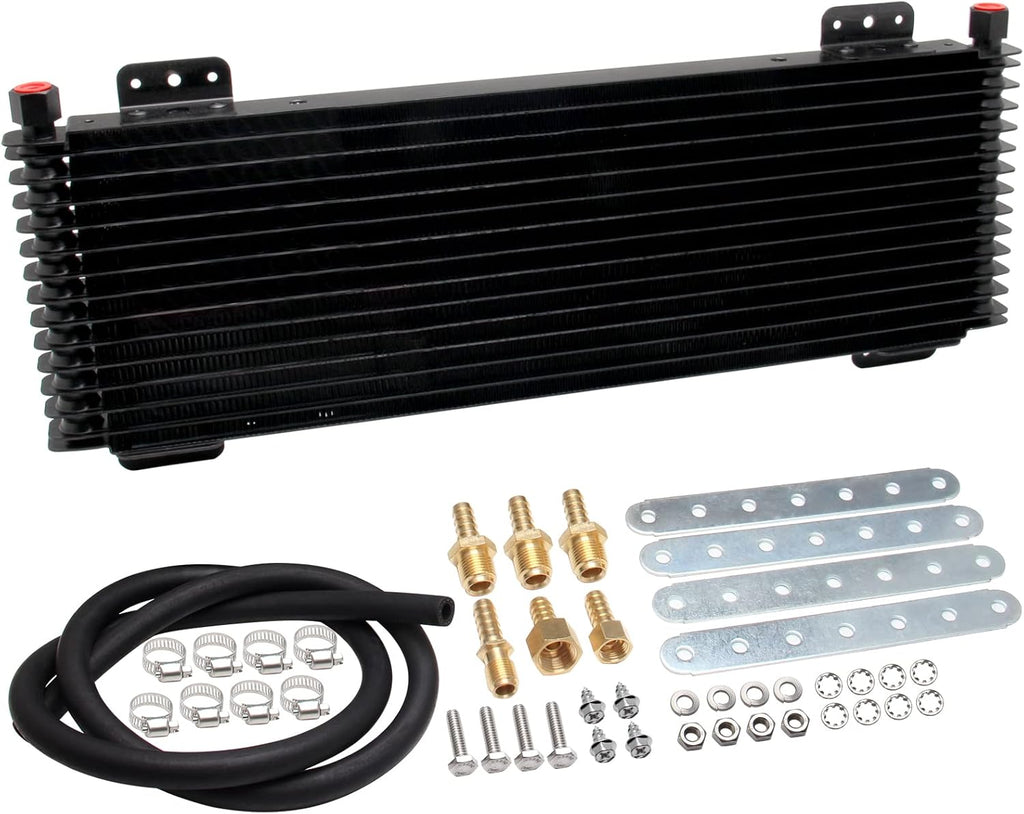 Black Transmission Oil Cooler with Mounting Hardware Q698
