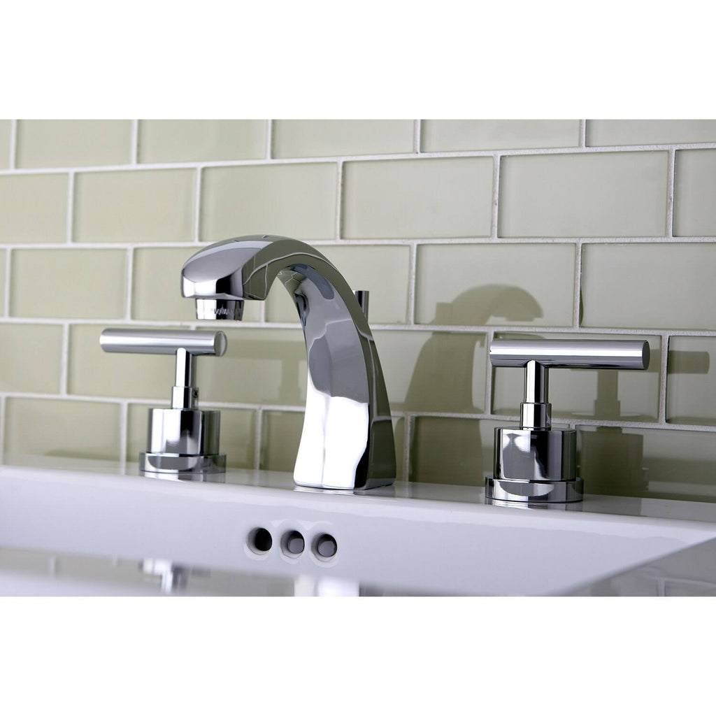 8-Inch Widespread Solid Brass Bathroom Faucet Polished Brass W857