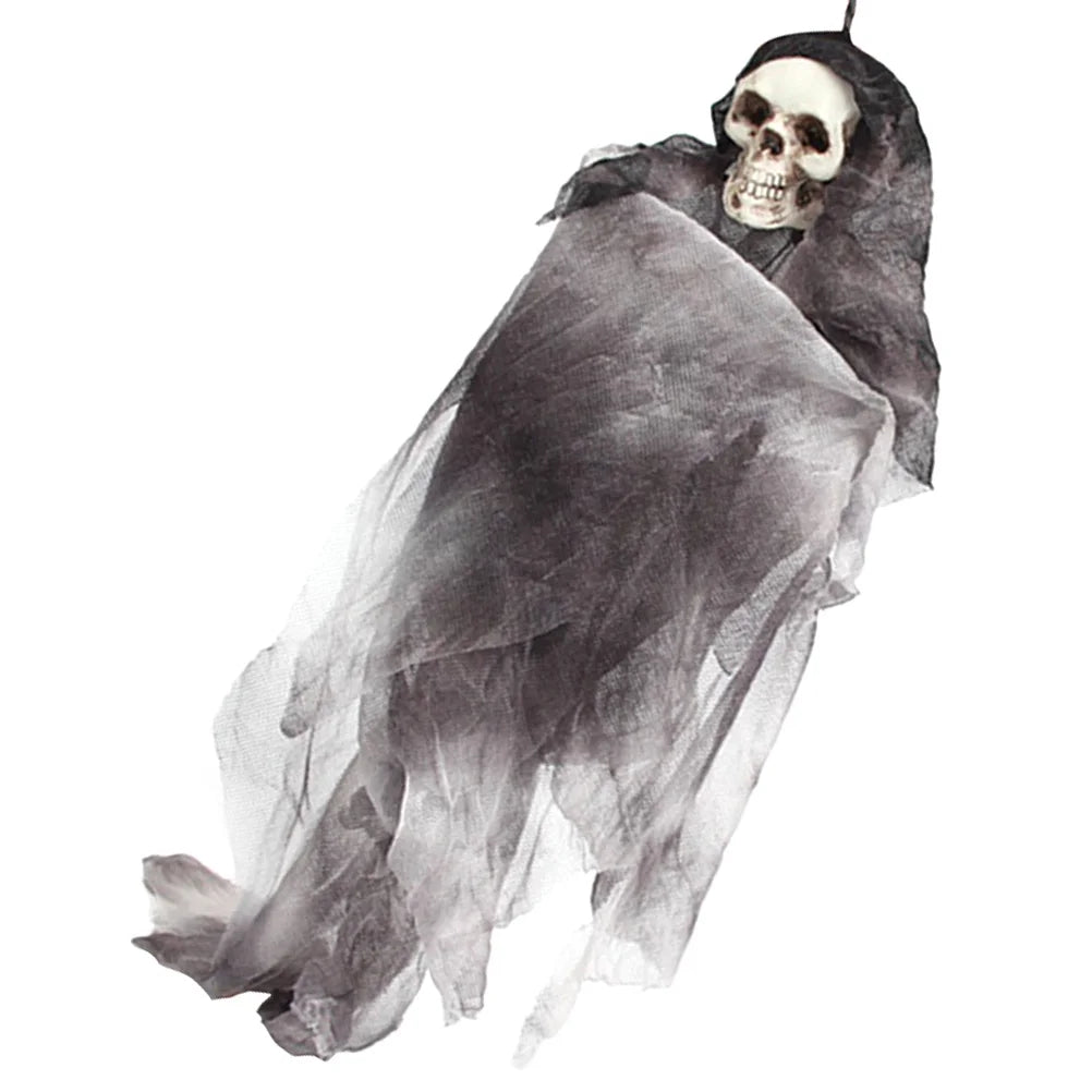 Grey Halloween Skull Doll Decoration Prop E17813
