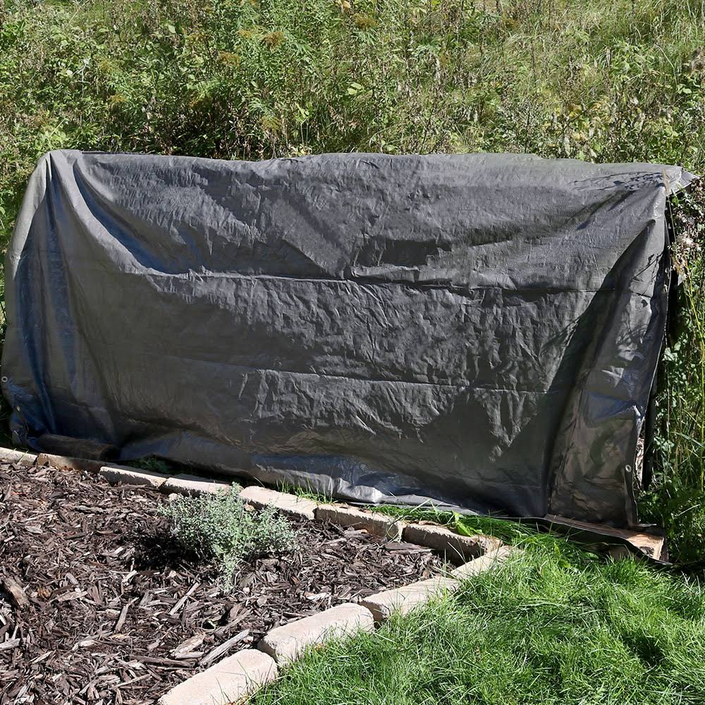30 x 50 Waterproof Poly Tarp - Dark Gray S688501