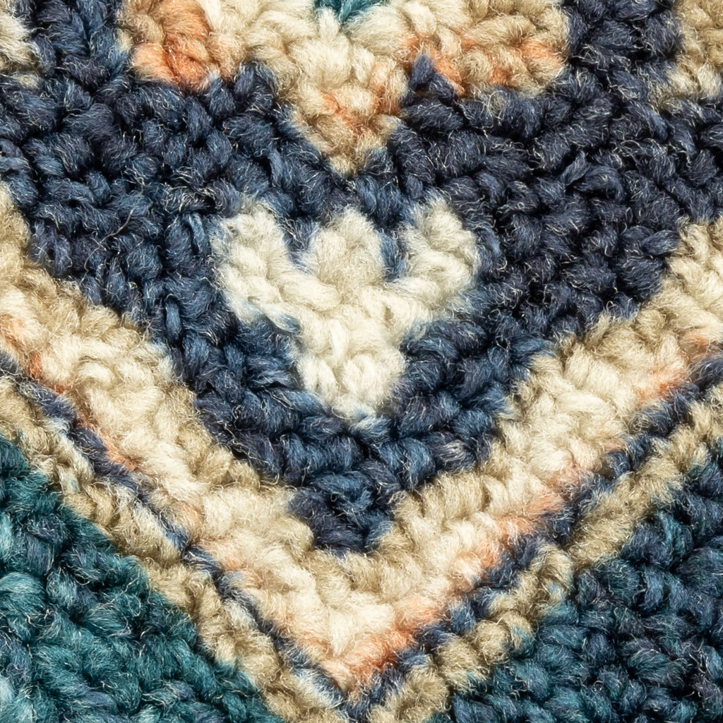 Teal Blue Print Indoor Area Rug, 7' x 10' G78795