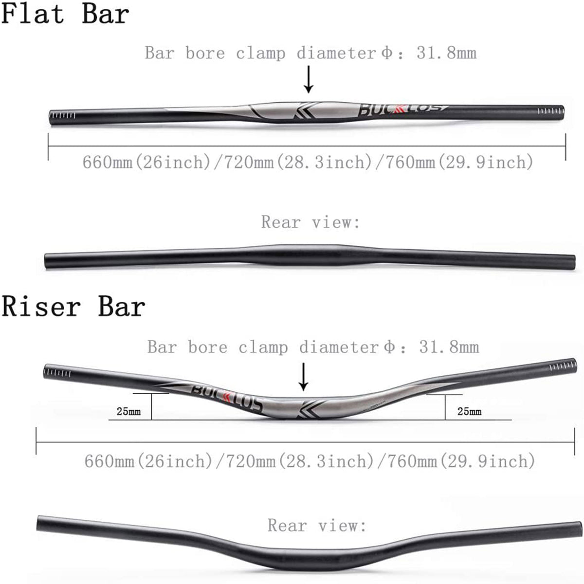 Aluminum Alloy Flat Riser Handlebar Z593