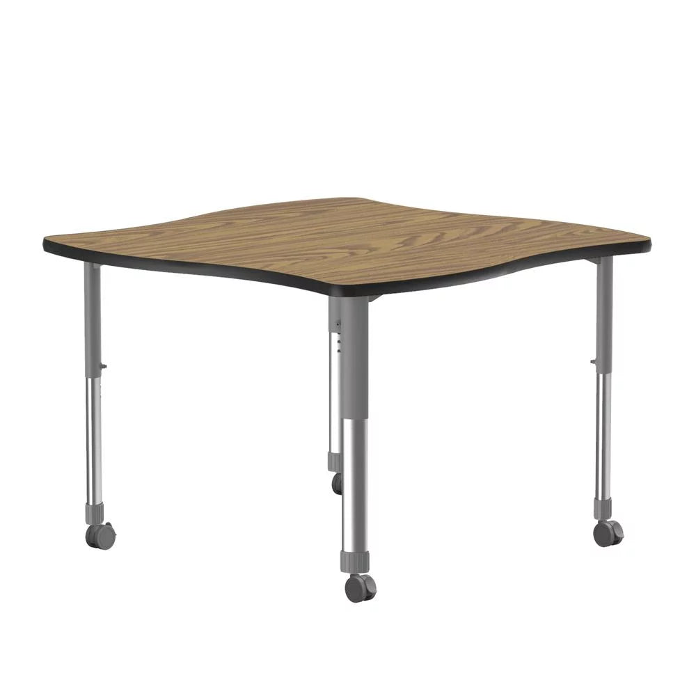 Commercial Laminate Top Desk with Casters 42x42" D601163