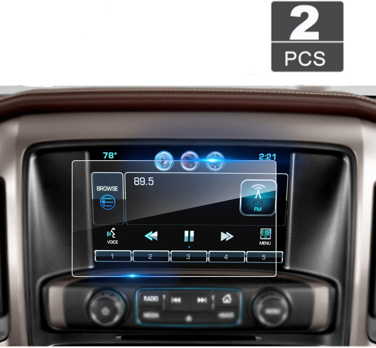 8 Inch Tempered Glass Screen Protector for Silverado MyLink Navigation R1131