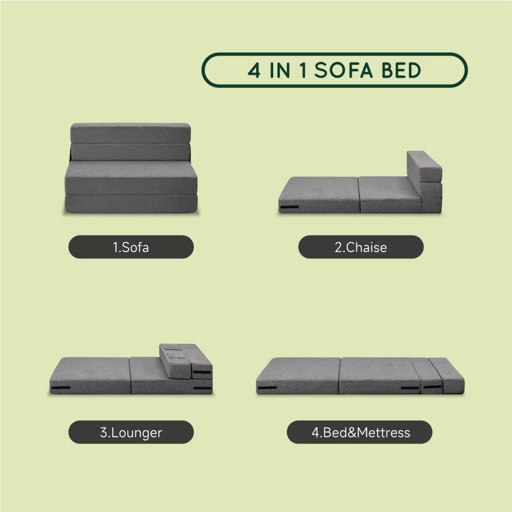 Adjustable Memory Foam Folding Sofa Bed D23433