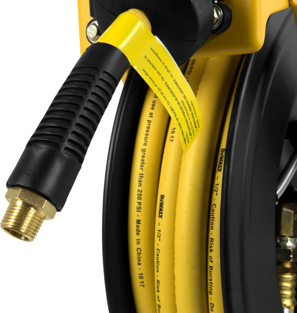 Double Arm Hose Reel with 1/2" x 50' Premium Rubber Hose V67983