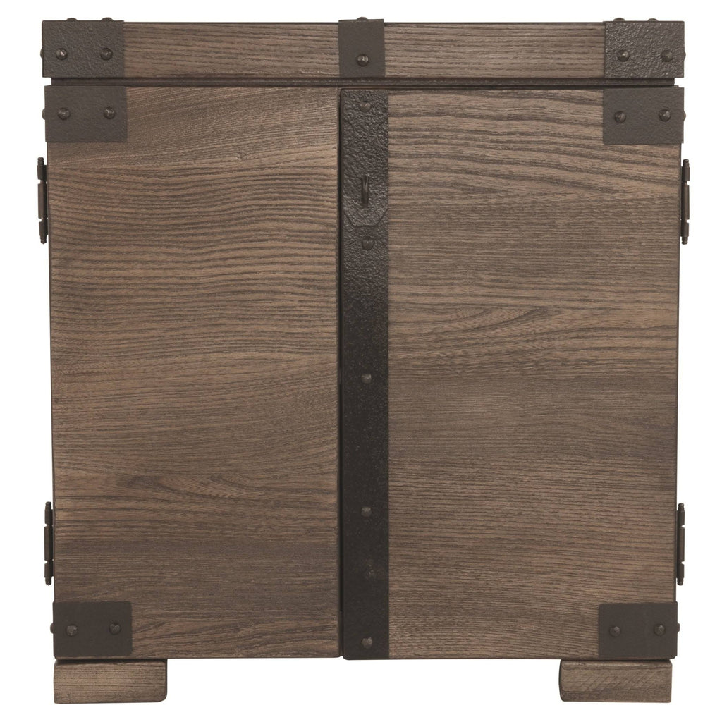 Grayish Brown Square End Table L55415