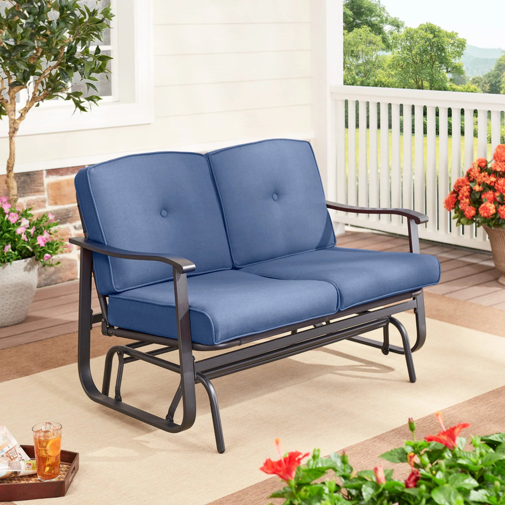 Steel Outdoor Glider Bench V24615