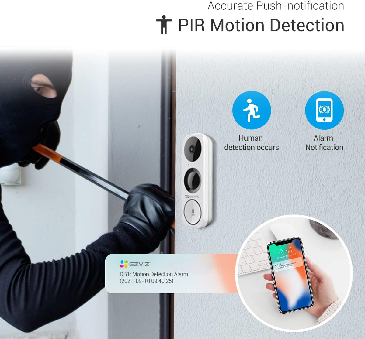Wired WiFi Video Doorbell with Night Vision and Two-Way Talk I9938