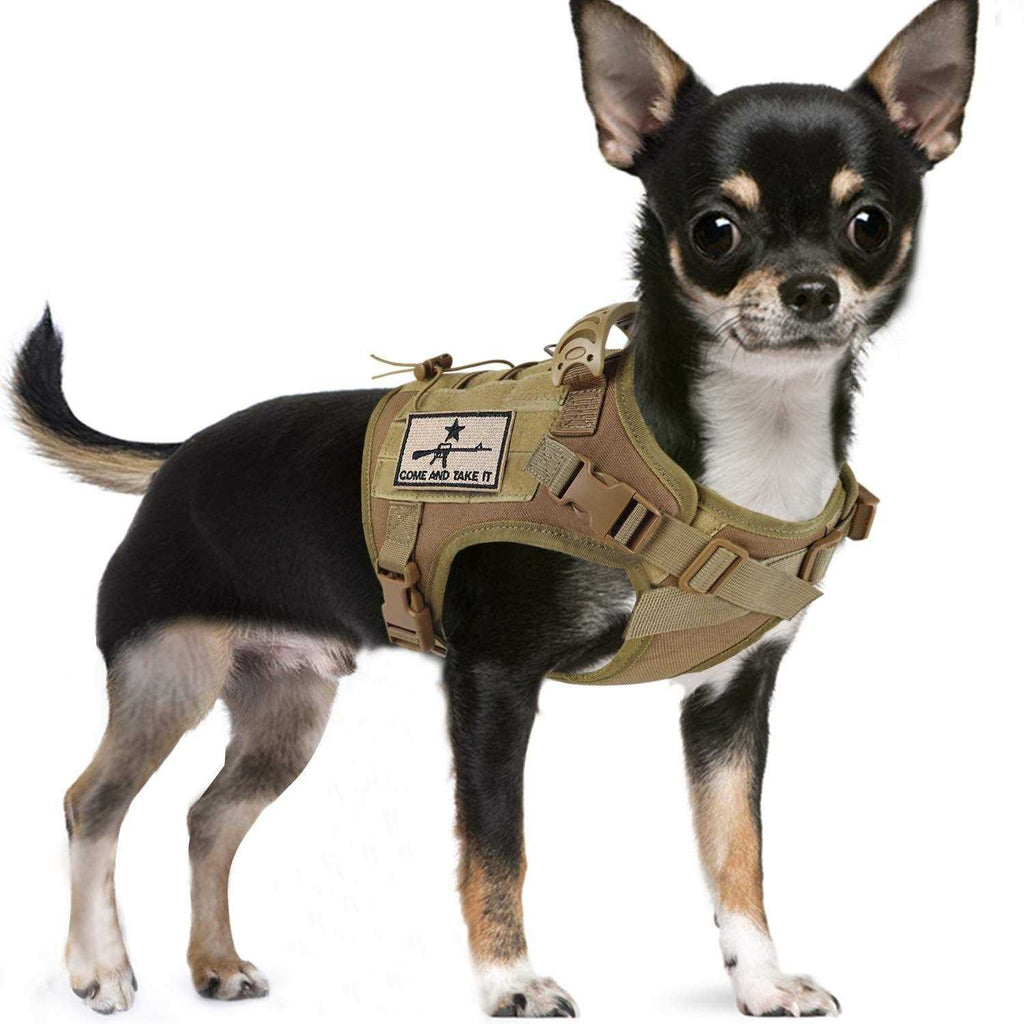 Adjustable MOLLE Dog Training Harness with Rubber Handle Z384898