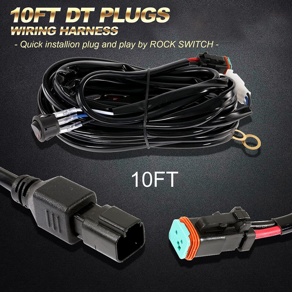 42 Inch 256W Dual Row LED Light Bar with Wiring Harness O91512