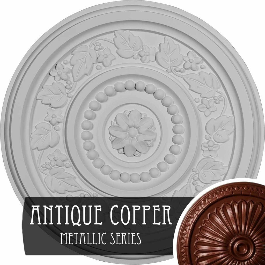 Marseille Ceiling Medallion, Hand-Painted Rich Gold K37861