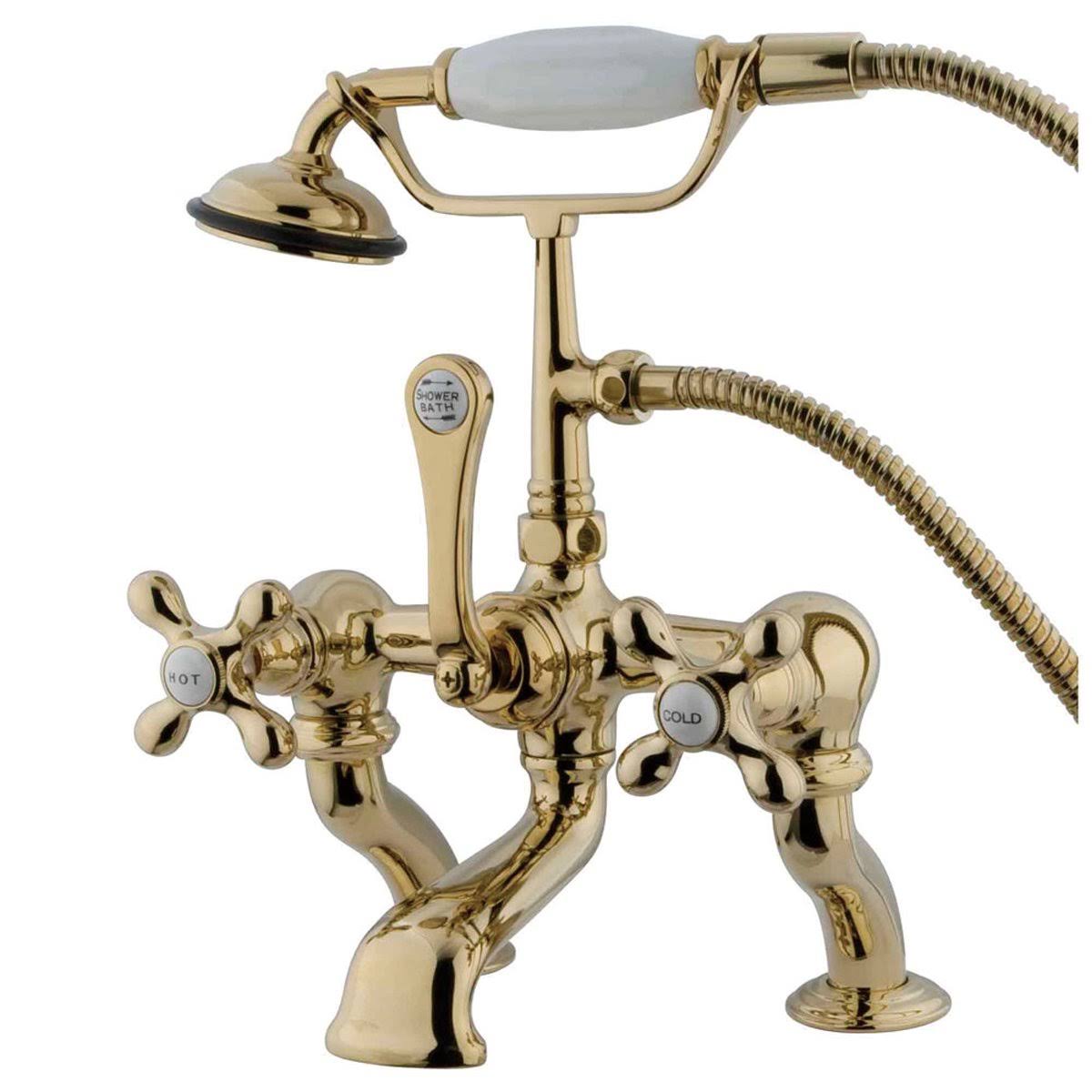 Vintage Deck Mount Tub Filler with Hand Shower, Oil Rubbed Bronze C1531