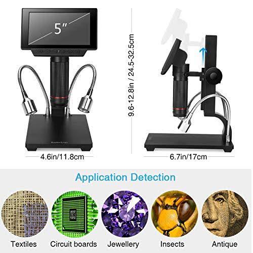 5 inch LCD 1080p Digital Microscope with Adjustable Stand V83076