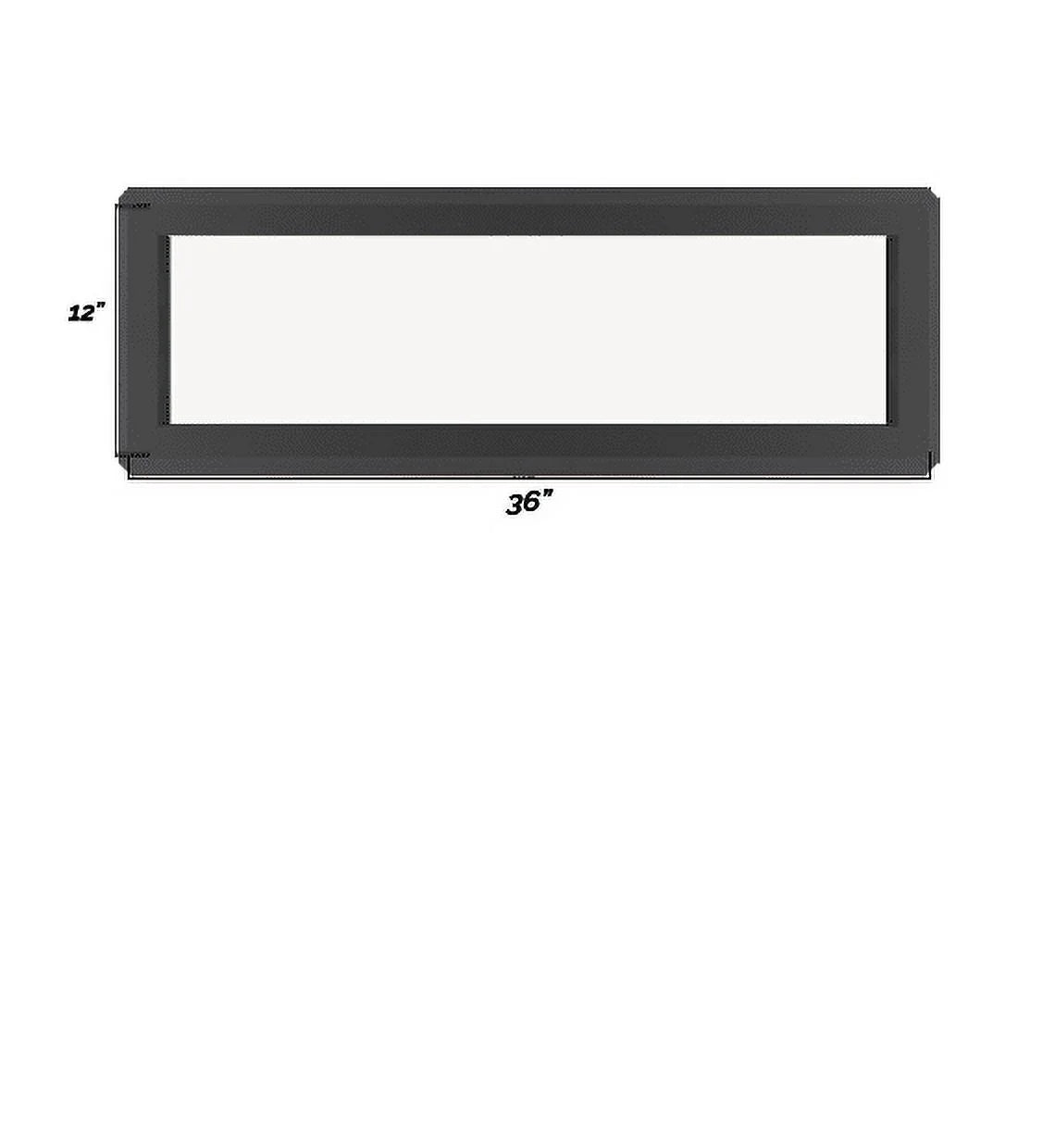 Black Vinyl Transom Window 36" x 12" Low-E Tempered Glass Argon Gas Window Z114