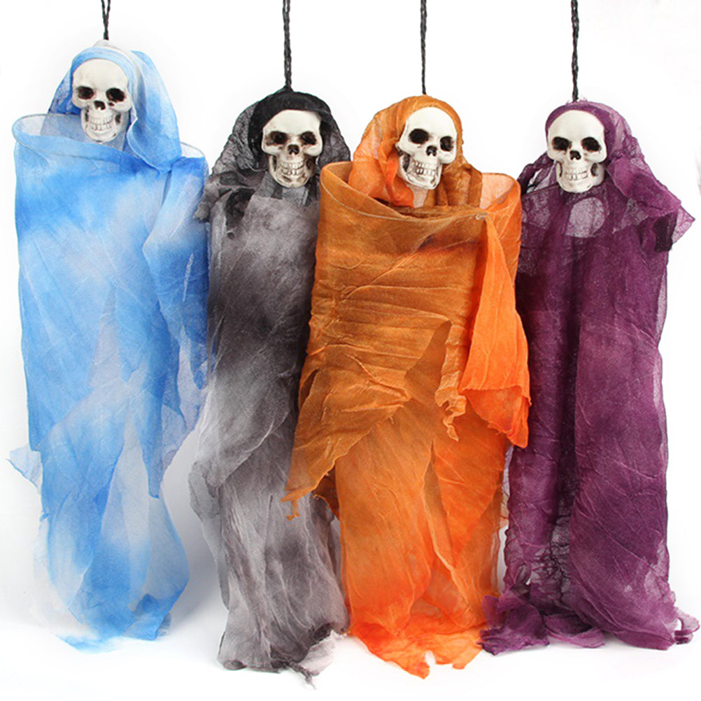 Grey Halloween Skull Doll Decoration Prop E17813