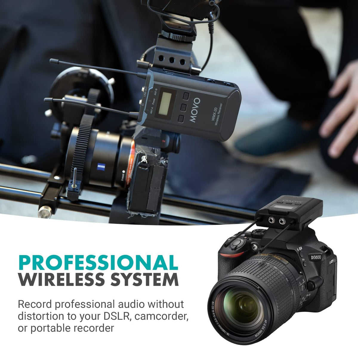 48-Channel UHF Wireless Lavalier Microphone System with 1 Receiver, 1 Transmitter, and 1 Lapel Microphone M57708