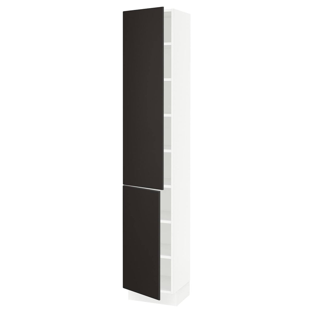 White High Cabinet with Shelves and 2 Doors L9767