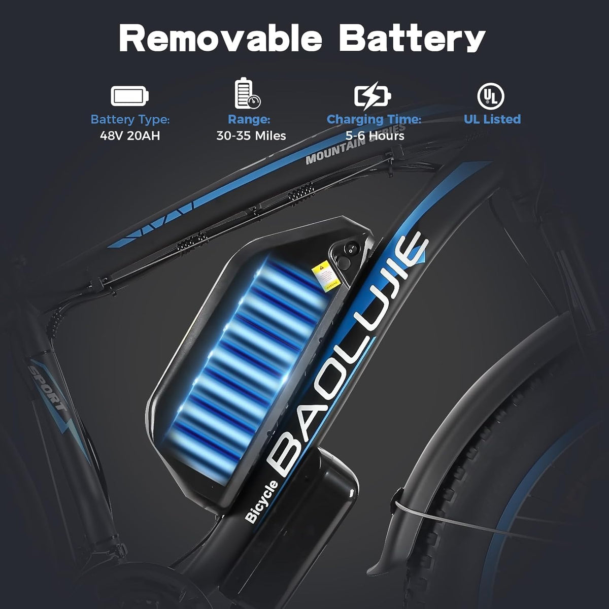 1000W Dual Motor 48V 20AH Battery 21 Speed Electric Bike H852