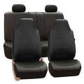 Black PU Leather Full Set Car Seat Covers P61711