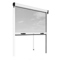 White Aluminum Fiberglass Retractable Bug Screen J3679