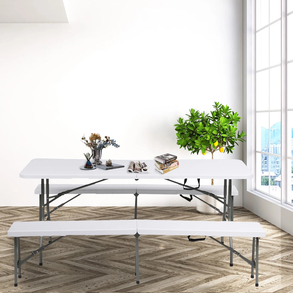 White 6ft Plastic Folding Table C296799