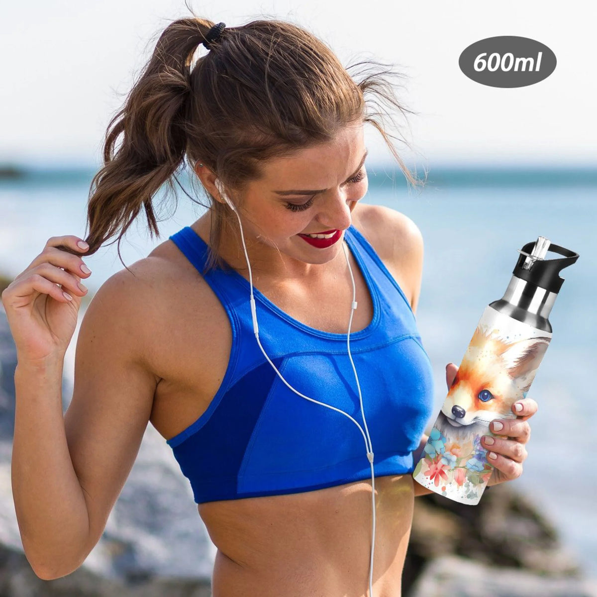 Stainless Steel Insulated Water Bottle with Straw Lid J838