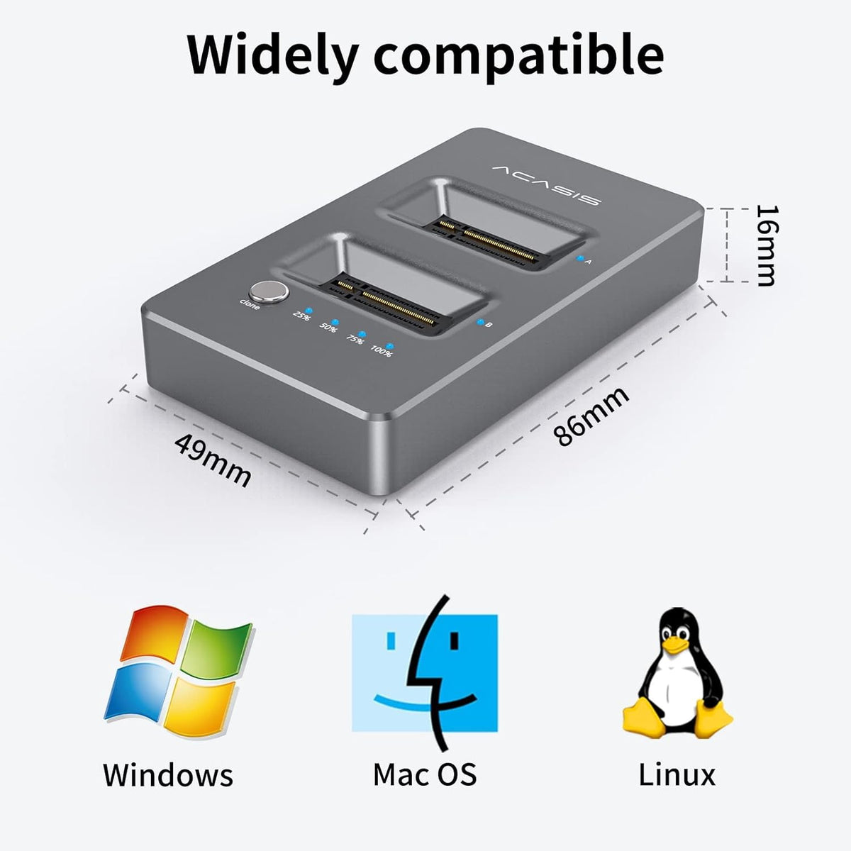 M.2 NVME SSD Enclosure with Offline Clone I9339