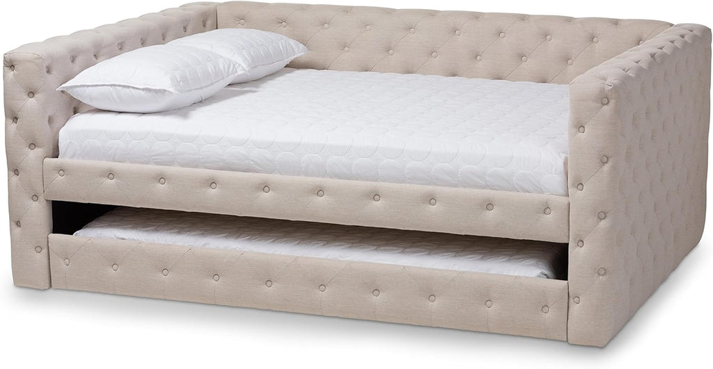 Queen Light Beige Daybed With Trundle H76312