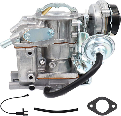 1 Barrel Carburetor for Ford 4.9L 300 Cu 4.1L 250 Cu 3.3L 200 Cu Engine, Automatic Choke With Gaskets Pack of 2 B5702