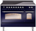 48 Induction Range with Electric Oven in Blue T784