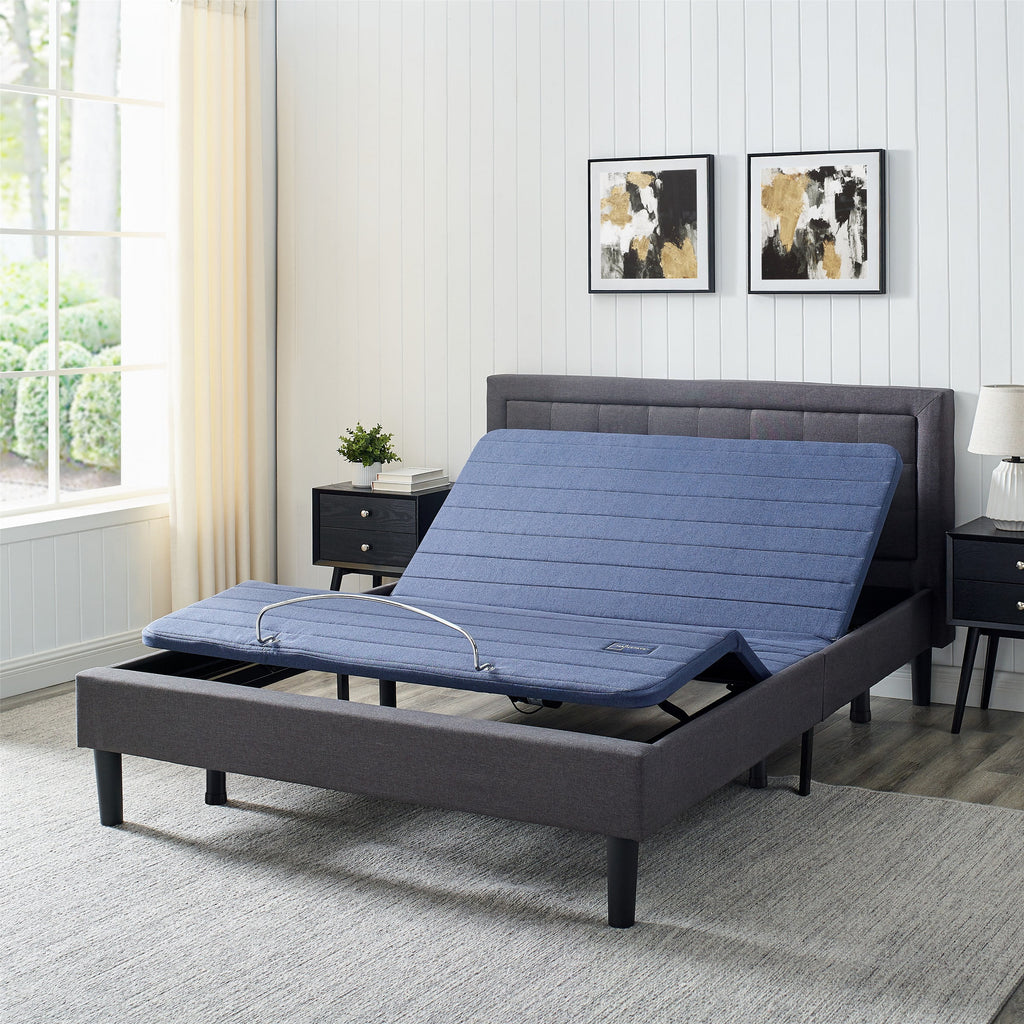 Queen Adjustable Metal Platform Bed Base with Wireless Remote Control M239647