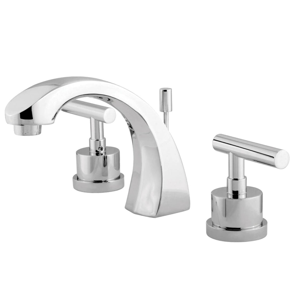 8-Inch Widespread Solid Brass Bathroom Faucet Polished Brass W857