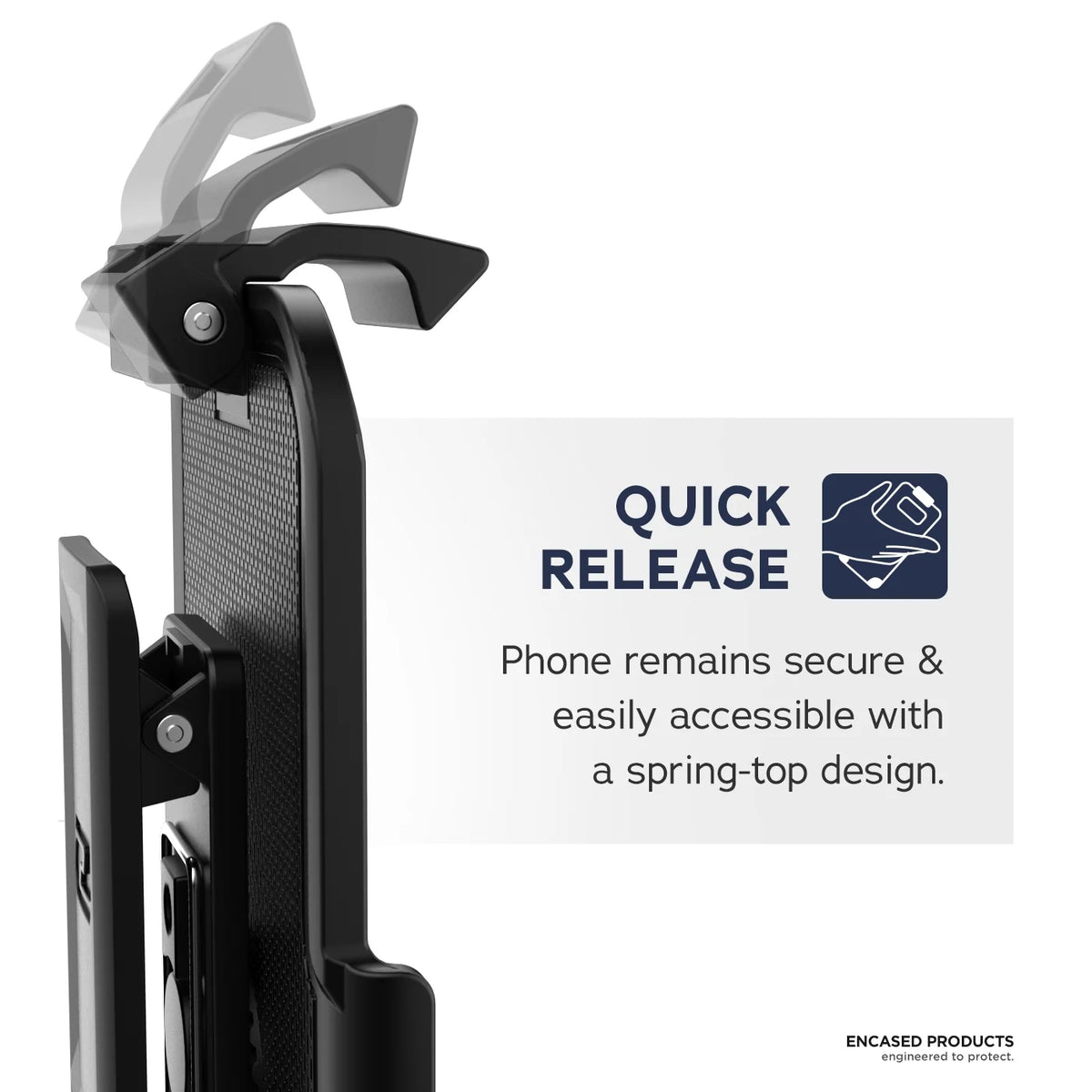 Rugged Case with Built in Screen Protector and Holster Clip R414