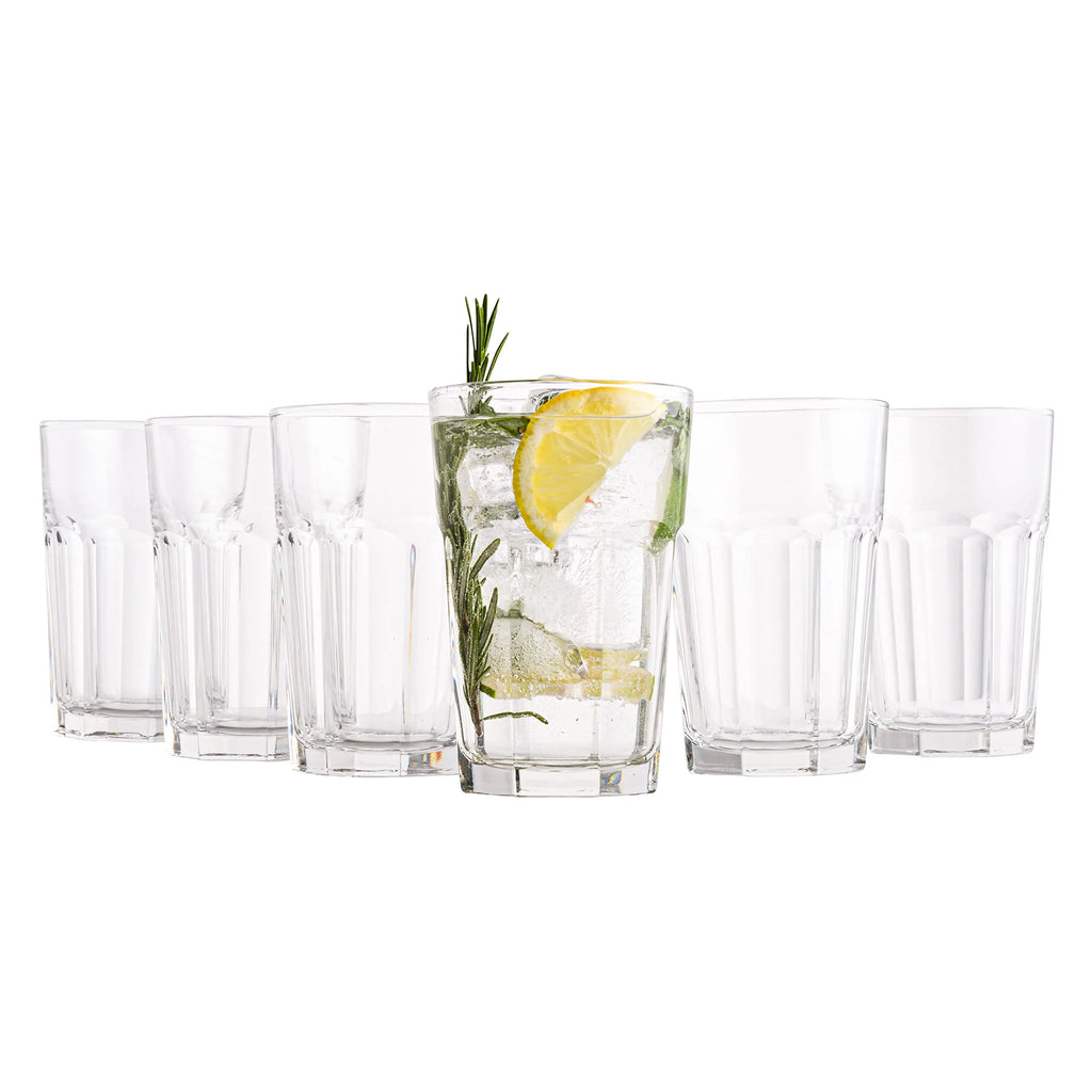 Set of 6 14 Ounce Dishwasher Safe Drinking Glasses E605253