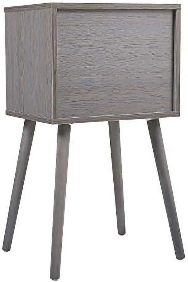 Blue Nightstand with Drawer Solid Wood Leg X50050