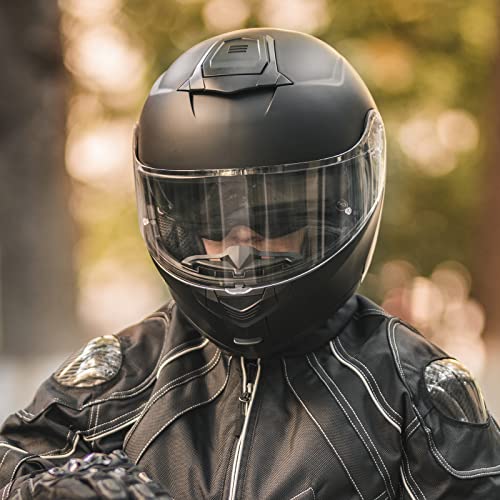 Matte Black Large Modular Full Face Motorcycle Helmet L225