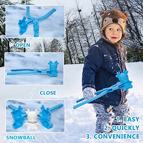 4PCS Large Size Snowball Maker Tool with Handle I91855
