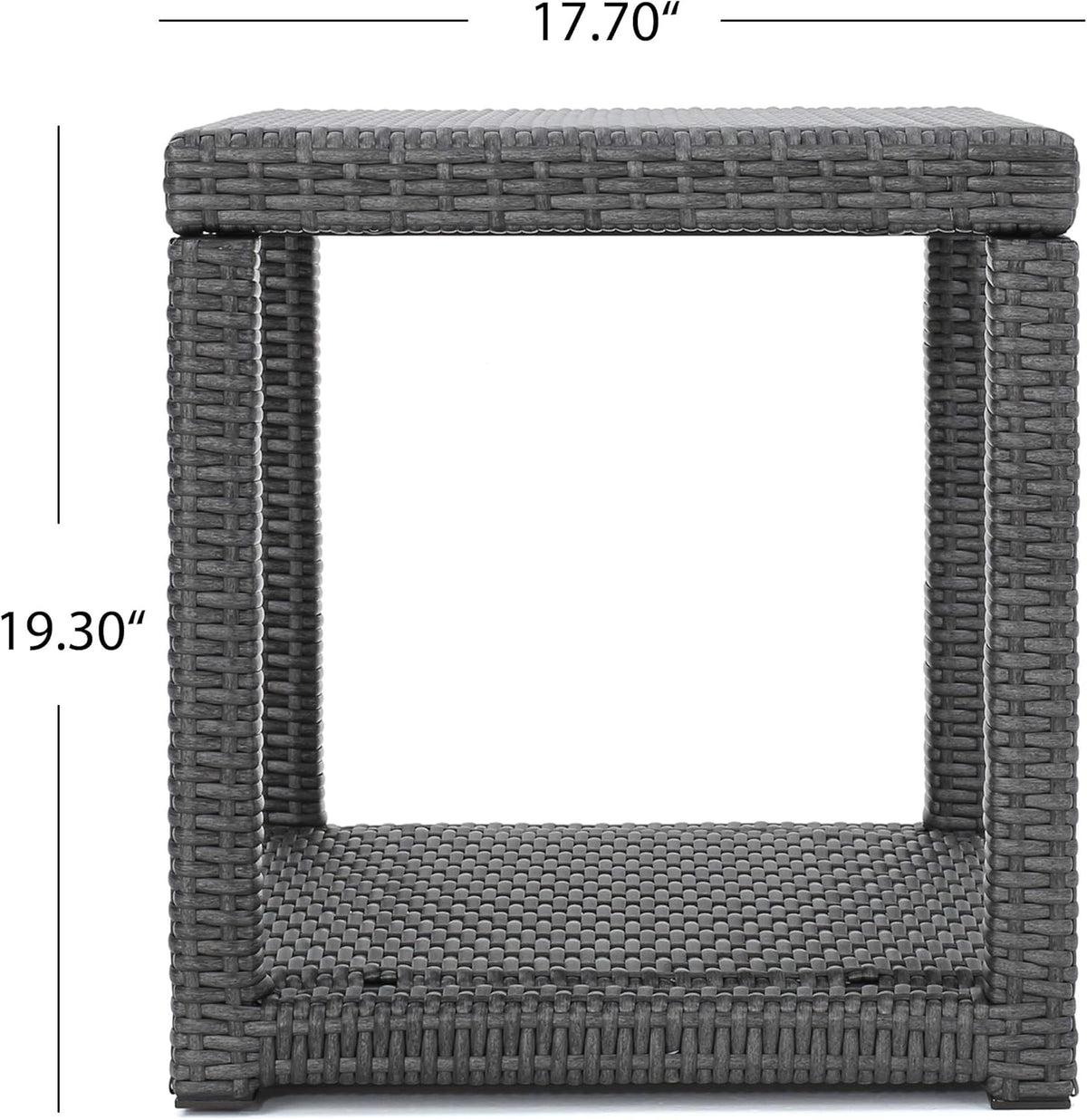 Grey Outdoor Wicker Accent Table M342534