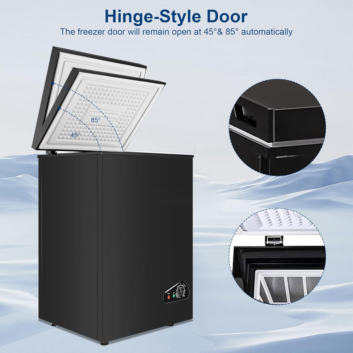Compact Chest Freezer 4.0 cu ft with Removable Basket F650
