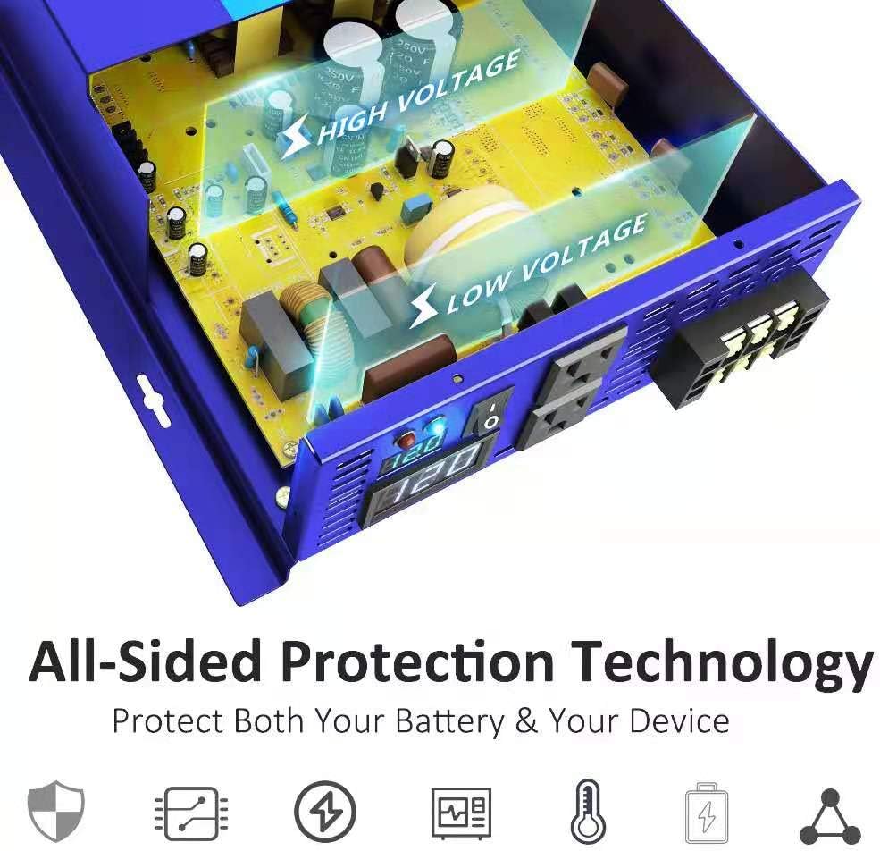 3500W Pure Sine Wave Inverter 36V DC to 120V AC L853644