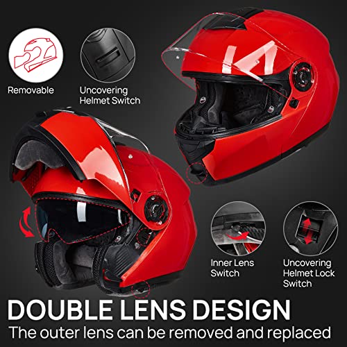 Matte Black Large Modular Full Face Motorcycle Helmet L225