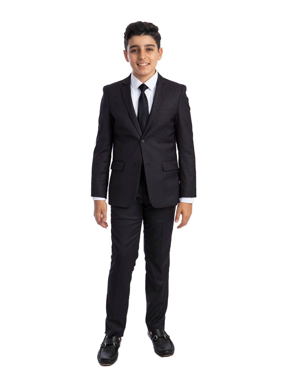 Dark Grey 5 Piece Boys Suit Q583819