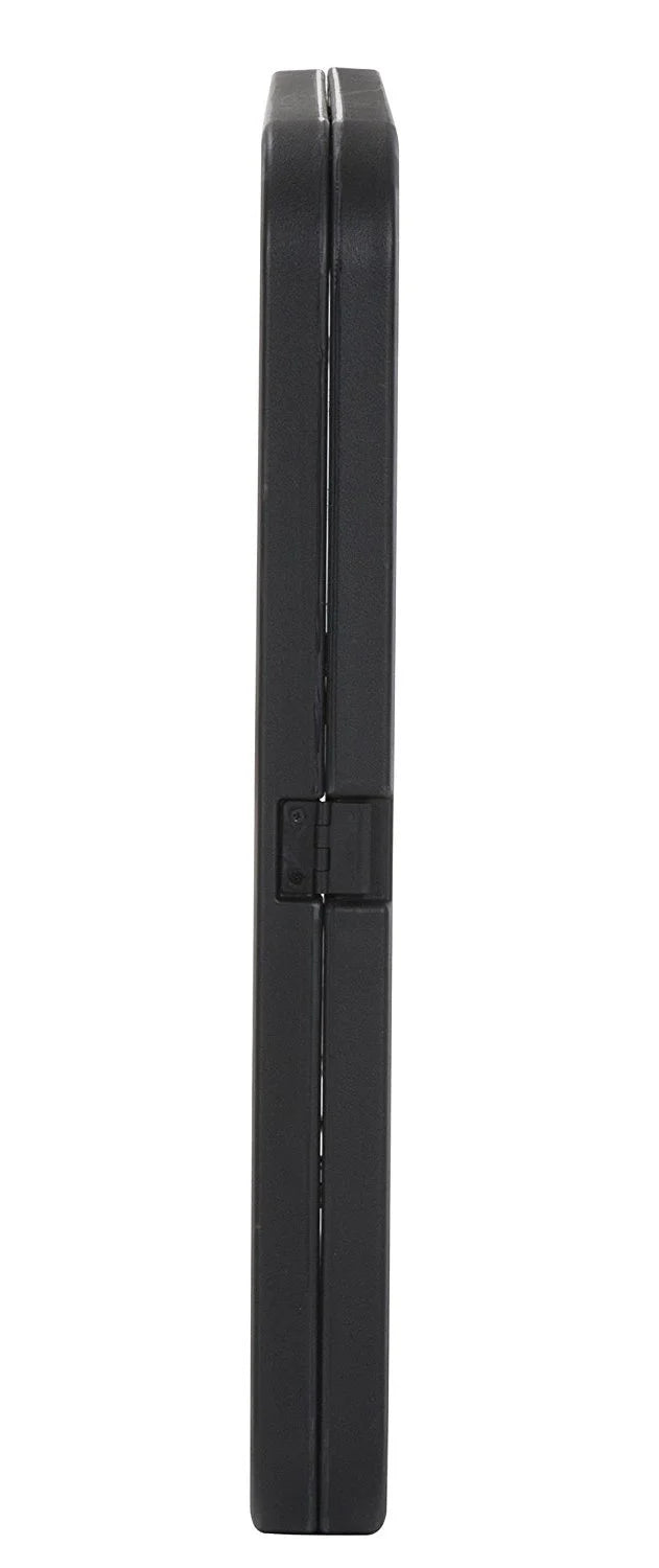 Black 6 Foot x 30 Inch Fold-in-Half Folding Table Q664798